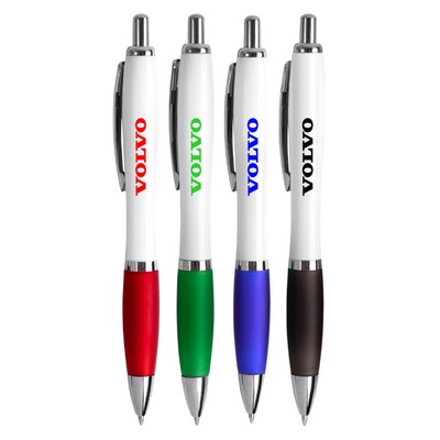 Union Printed - Rio Retractable - White Click Pen